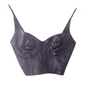 Reacollection Leather Bustier/Bralette.